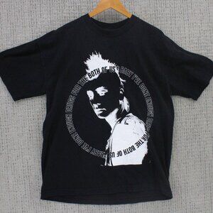 Vintage REQUIEM Shirt Mens Large L Black Punk Rock Grunge Graphic Art Y2k